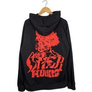 XO The Weeknd After Hours Psychotic Puff Print Hoodie Black mens size Large